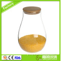 Round Glass Storage Bottles/Factory sales Wholesale storage jar rubber seal/food storage glass jar